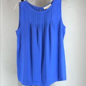 LOFT Royal Blue Pleated Sleeveless Camisole